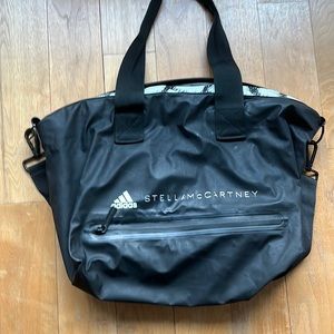 Stella McCartney x Adidas black gym bag.